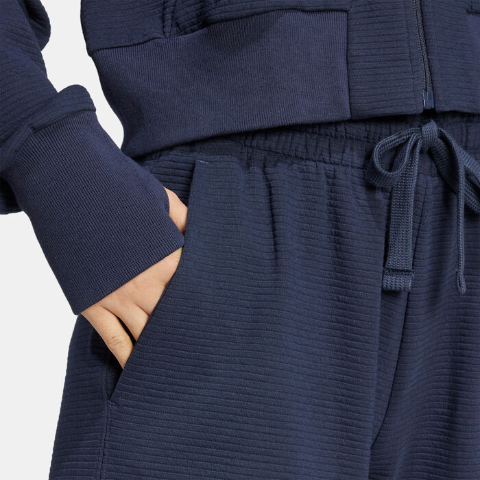 adidas Women's ALL SZN 7/8 Wide Leg Joggers Blue adidas Women's ALL SZN 7/8 Wide Leg Joggers Blue image number 4
