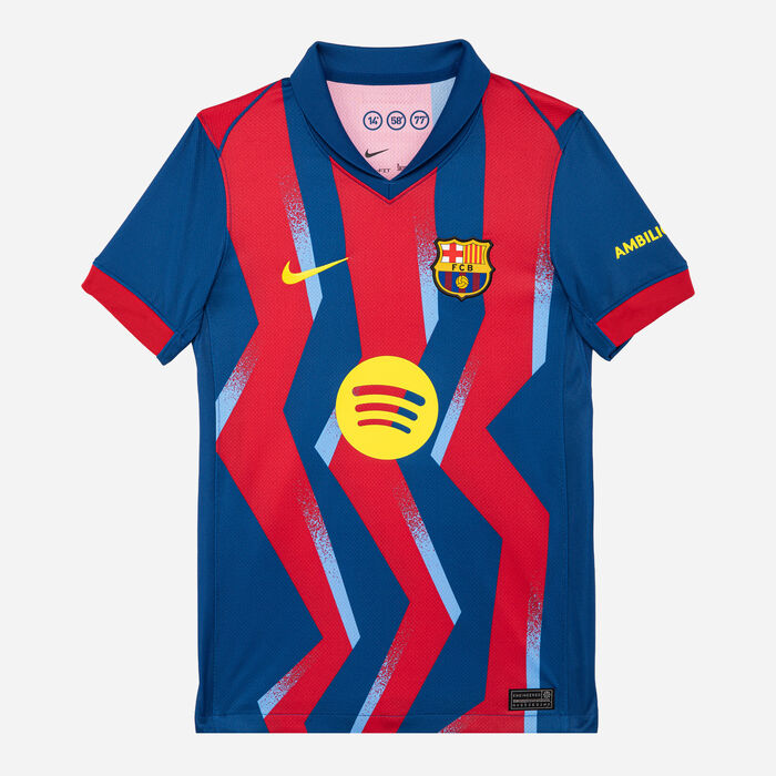 Nike Kids' FC Barcelona Fourth Replica Football Jersey Blue image number 0