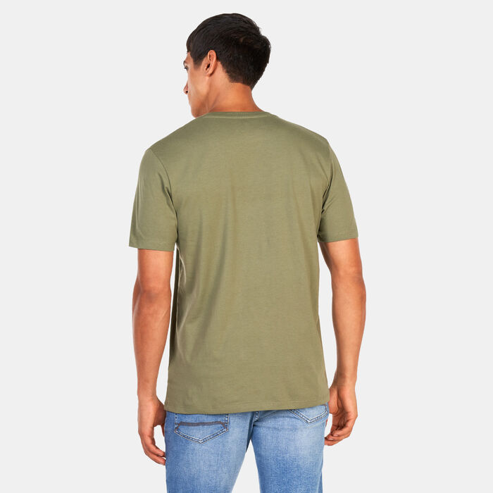 Timberland Men's Linear Logo Seasonal Camo T-Shirt Green Timberland Men's Linear Logo Seasonal Camo T-Shirt Green image number 1