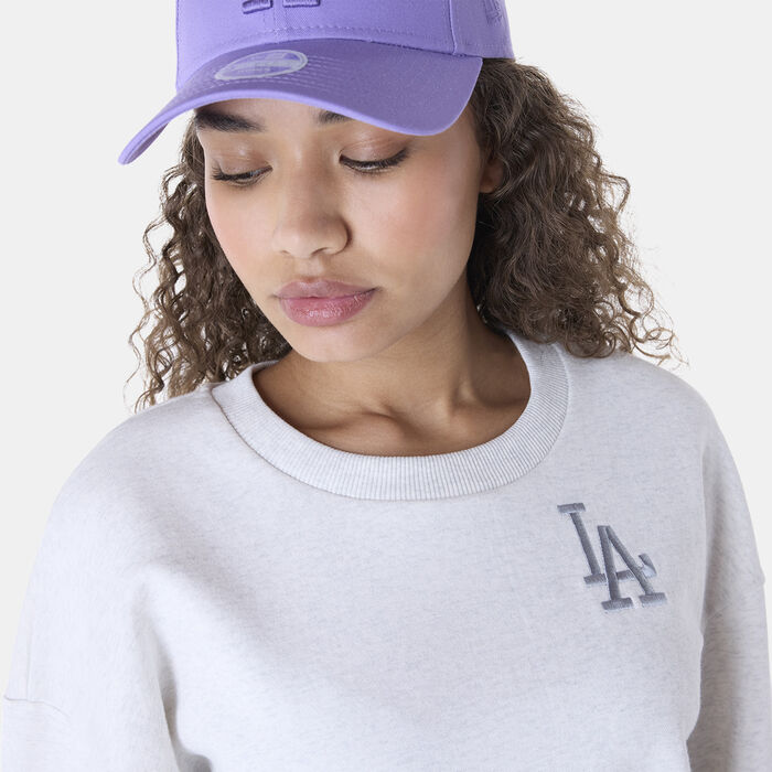 New Era Women's MLB Los Angeles Dodgers Sweatshirt Grey New Era Women's MLB Los Angeles Dodgers Sweatshirt Grey image number 3