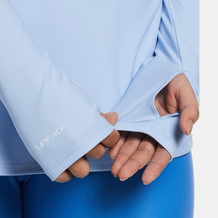 Nike Swim Women's Full Coverage Swimming Tunic Blue image number 3