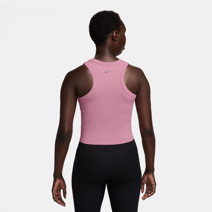 Nike Women's One Dri-FIT Training Crop Top Pink image number 1