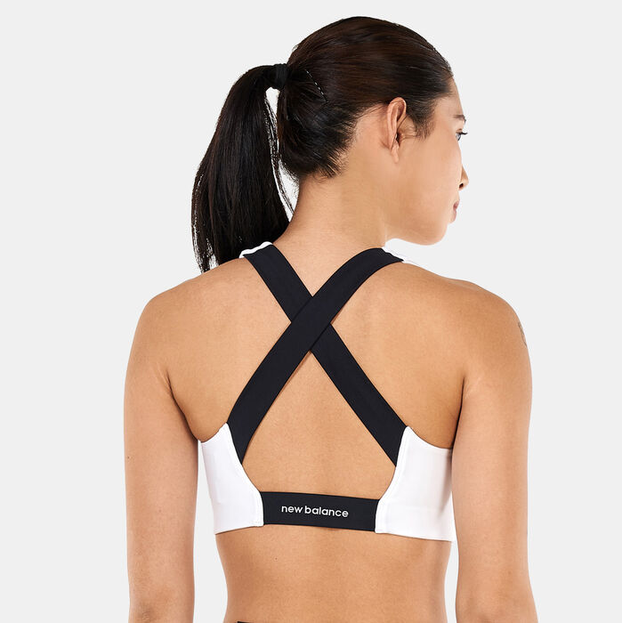 New Balance Women's Fuel Sports Bra White New Balance Women's Fuel Sports Bra White image number 1