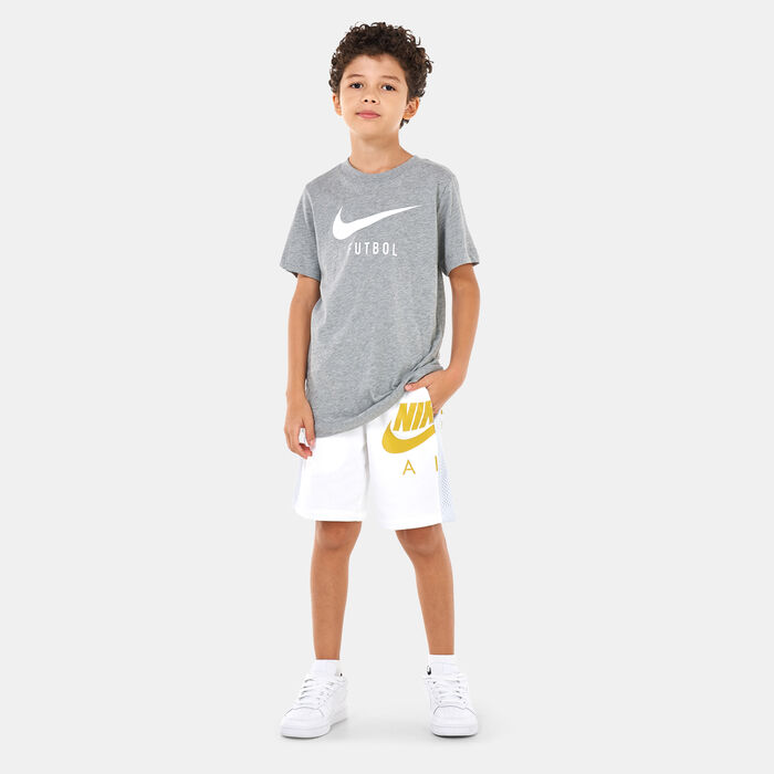 Nike Kids' Air French Terry Shorts (Older Kids) White Nike Kids' Air French Terry Shorts (Older Kids) White image number 2