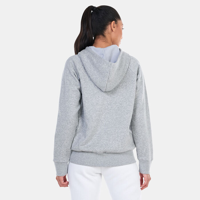 Under Armour Women's UA Rival Fleece Full-Zip Hoodie Grey Under Armour Women's UA Rival Fleece Full-Zip Hoodie Grey image number 1