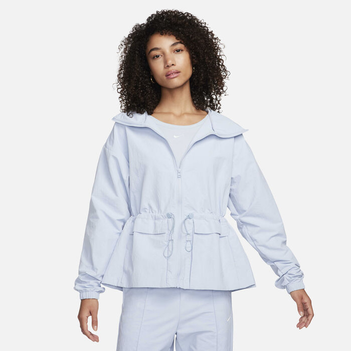 Nike Women's Sportswear Everything Oversized Hooded Jacket Blue image number 0