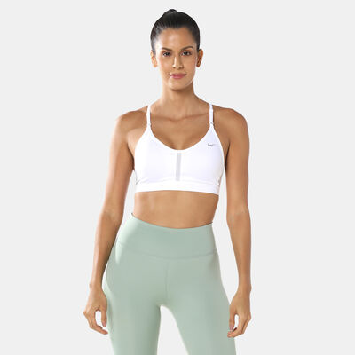 Nike Women's Indy Light-Support Padded V-Neck Sports Bra White Nike Women's Indy Light-Support Padded V-Neck Sports Bra White