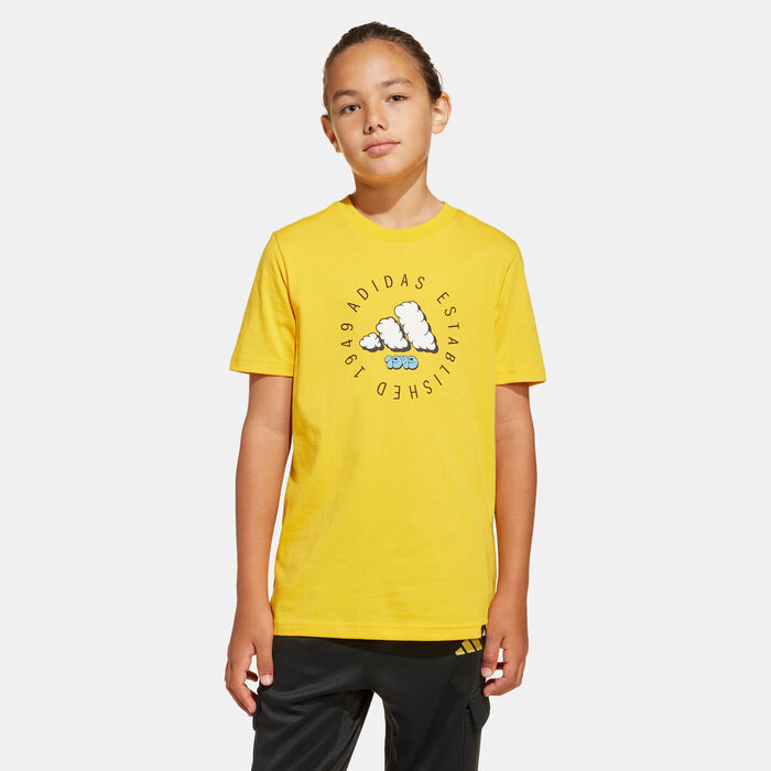 adidas Kids' Fun Graphic T-Shirt yellow adidas Kids' Fun Graphic T-Shirt yellow image number 0