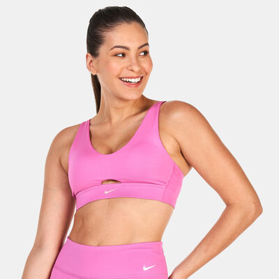 Nike Women's Dri-FIT Indy Plunge Cutout Sports Bra Pink