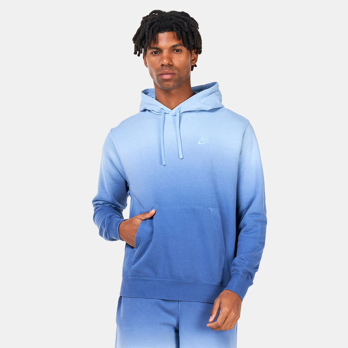 Nike Men’s Sportswear Club Fleece+ French Terry Dip-Dyed Hoodie Blue Nike Men’s Sportswear Club Fleece+ French Terry Dip-Dyed Hoodie Blue image number 0