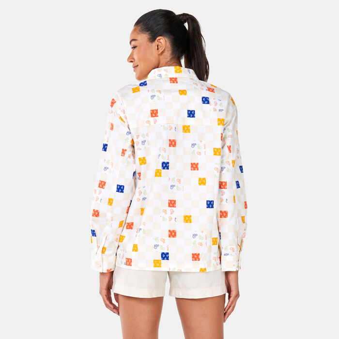 Vans Women's Paisley Check Woven Shirt White Vans Women's Paisley Check Woven Shirt White image number 1