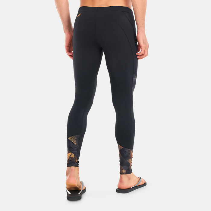 Speedo Men's Printed Essential Swimming Tights Black Speedo Men's Printed Essential Swimming Tights Black image number 1
