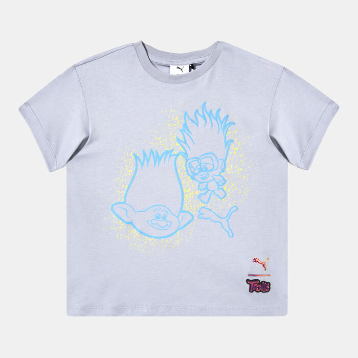 PUMA Kids' x Trolls Graphic T-Shirt Grey image number 0