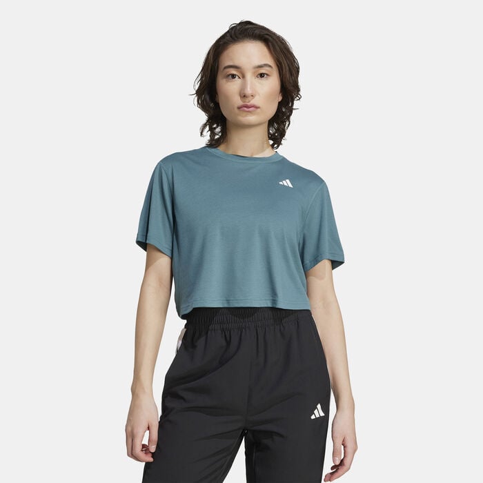 adidas Women's Train Essentials Boxy Training T-Shirt Green adidas Women's Train Essentials Boxy Training T-Shirt Green image number 0
