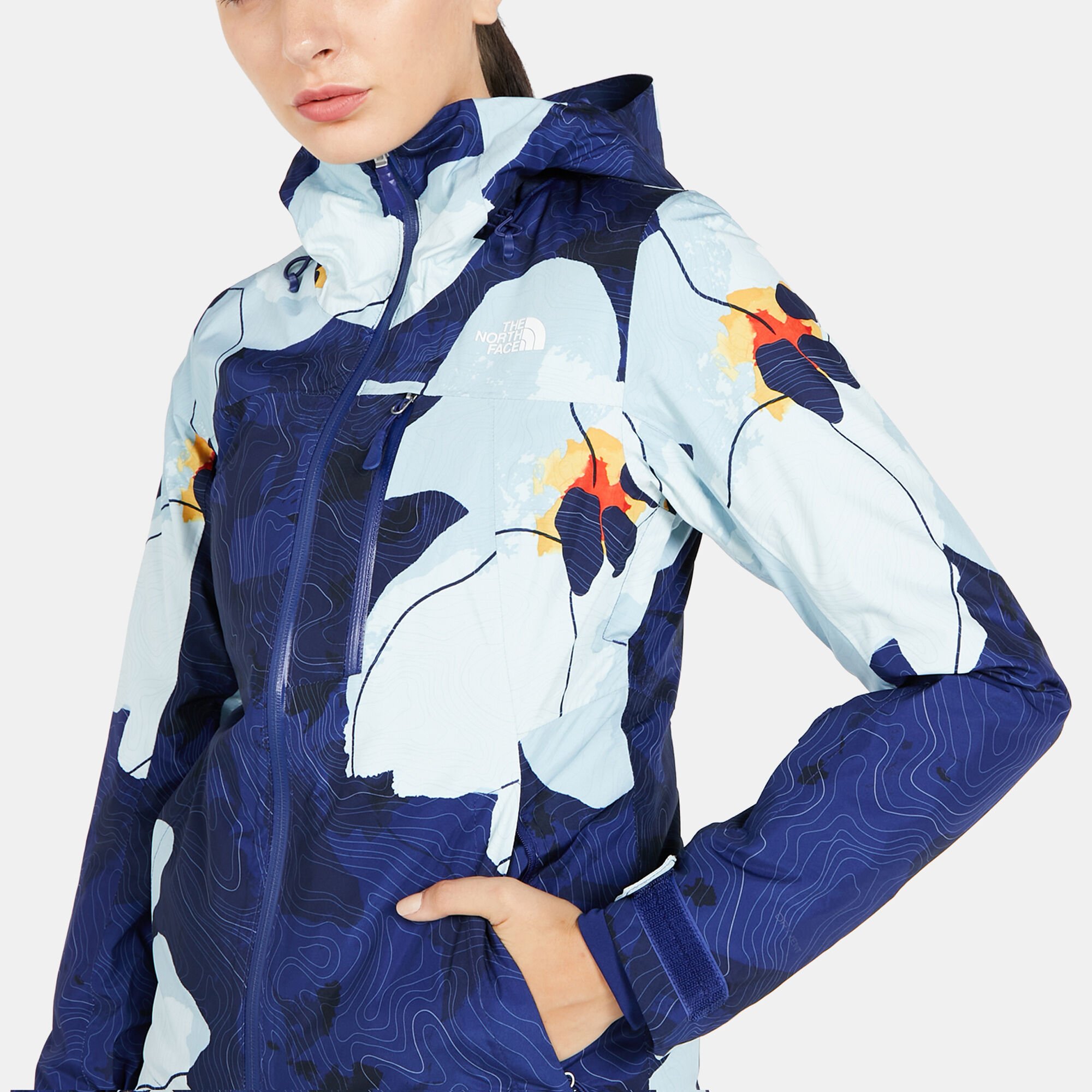 North face descendit jacket womens sale blue