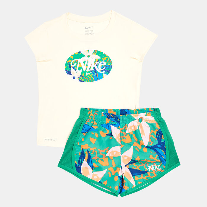 Nike Kids' Sport Distort Dri-FIT Tempo T-Shirt and Shorts Set (Younger Kids) Green Nike Kids' Sport Distort Dri-FIT Tempo T-Shirt and Shorts Set (Younger Kids) Green image number 0