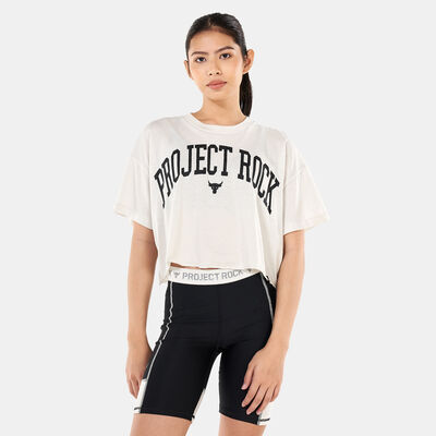 Under Armour Women's Project Rock T-Shirt White Under Armour Women's Project Rock T-Shirt White