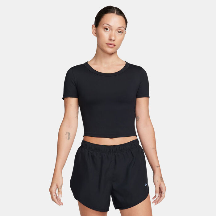 Nike Women's One Dri-FIT Training Crop Top Black Nike Women's One Dri-FIT Training Crop Top Black image number 0