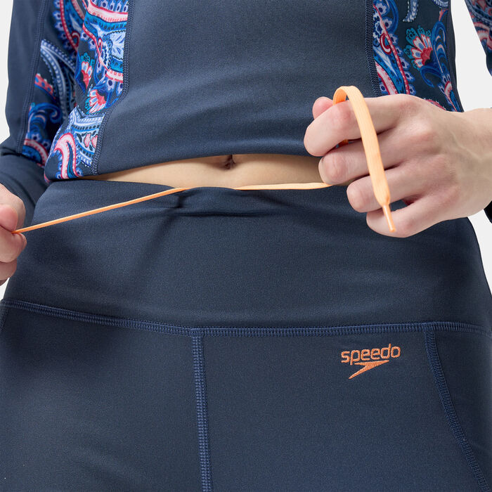 Speedo Women's Swimming Leggings Blue image number 3