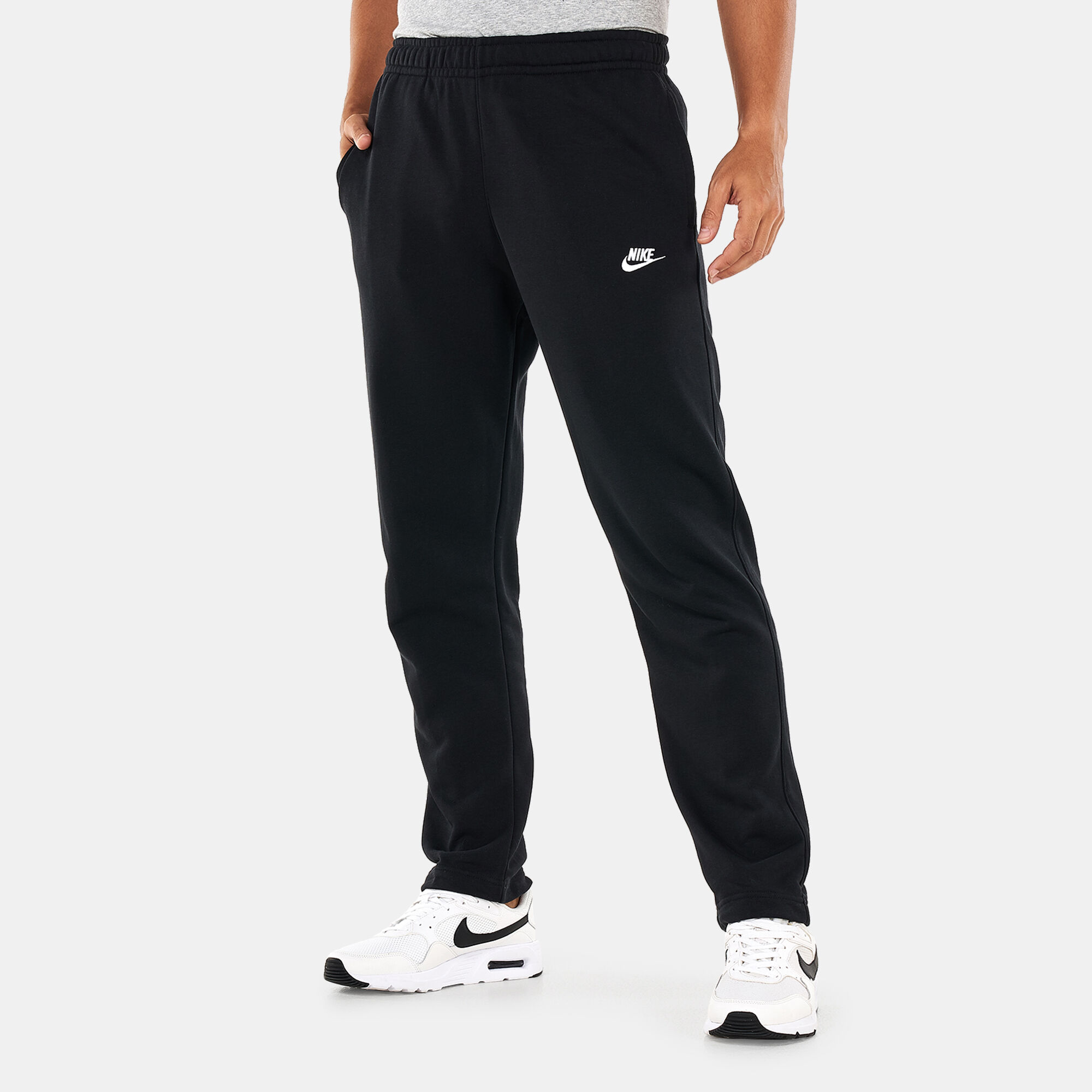 Nike club black on sale sweatpants