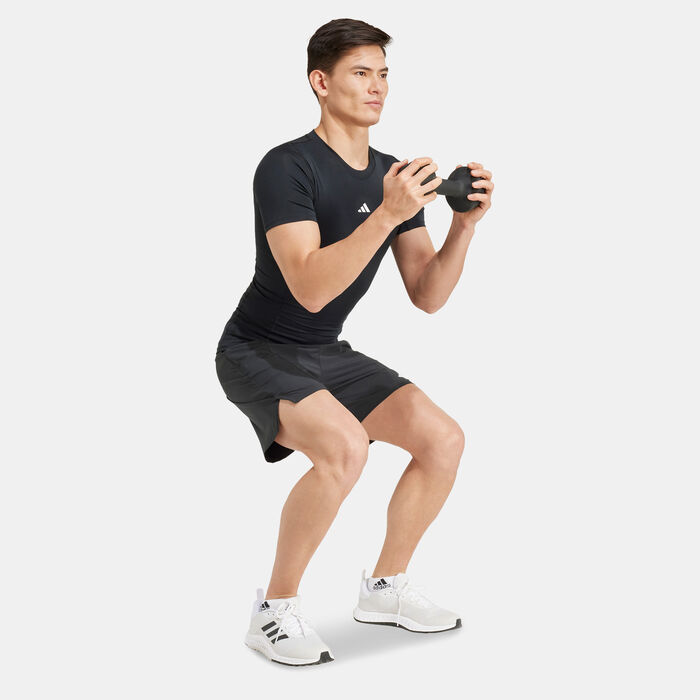 adidas Men's TECHFIT Training Compression Top Black image number 2