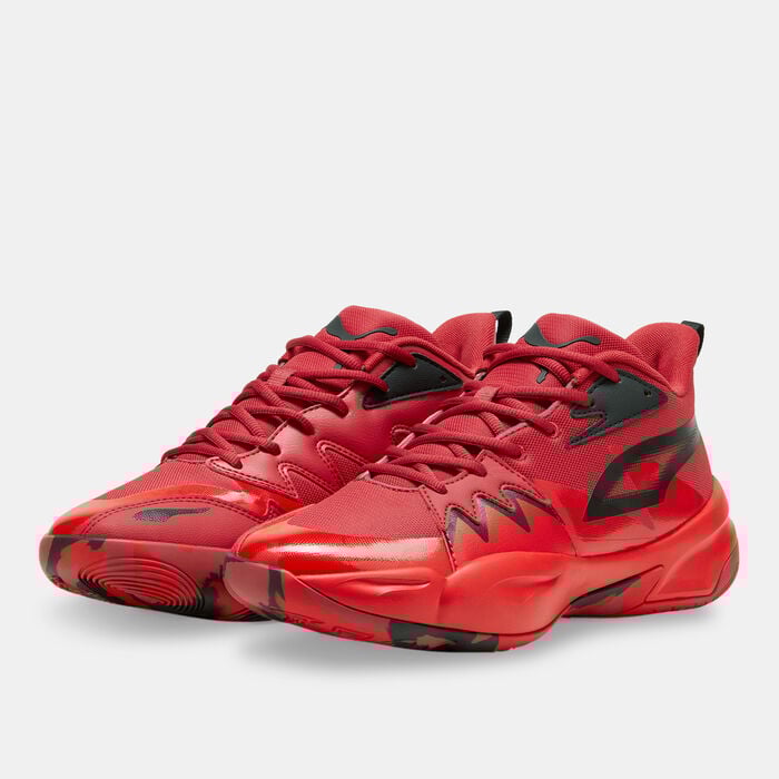 PUMA Men's Genetics Basketball Shoes Red PUMA Men's Genetics Basketball Shoes Red image number 1