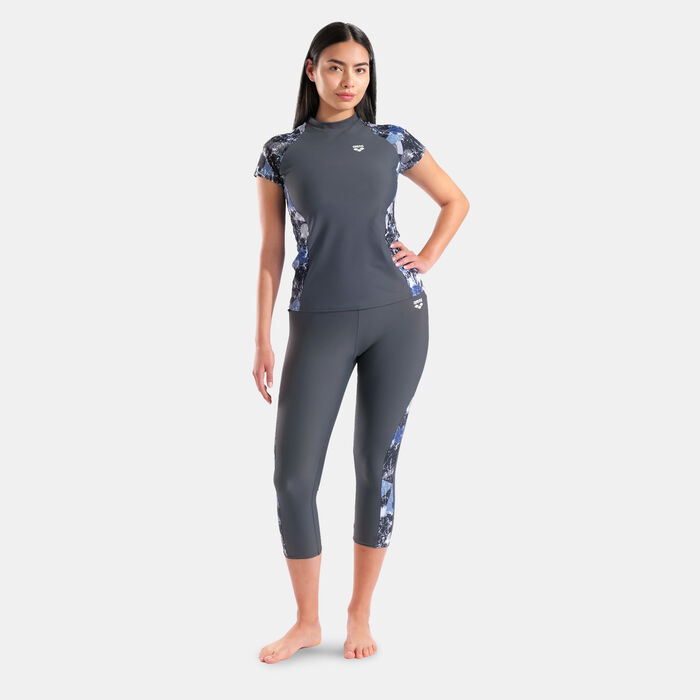Arena Women's Modesty Swimming Rashguard Multi-Color Arena Women's Modesty Swimming Rashguard Multi-Color image number 2