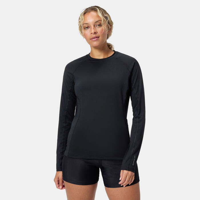 Speedo Women's Long Sleeve Swimming Top Black Speedo Women's Long Sleeve Swimming Top Black image number 0