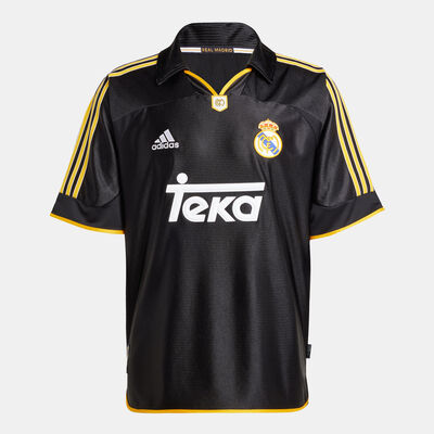 adidas Men's Real Madrid 99/00 Away Retro Football Jersey Black