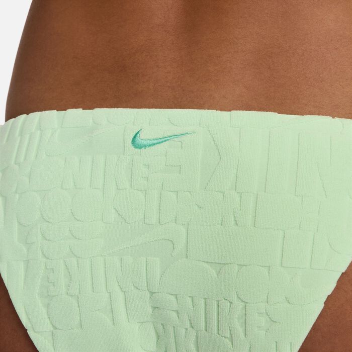 Nike Swim Women's Swim Retro Flow Tie String Bikini Bottom Green Nike Swim Women's Swim Retro Flow Tie String Bikini Bottom Green image number 3