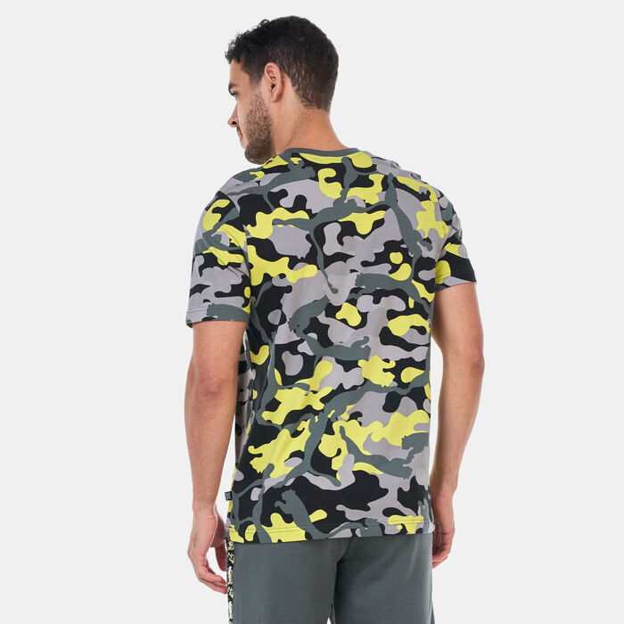 PUMA Men's ESS+ Camo Allover Print T-Shirt yellow PUMA Men's ESS+ Camo Allover Print T-Shirt yellow image number 1