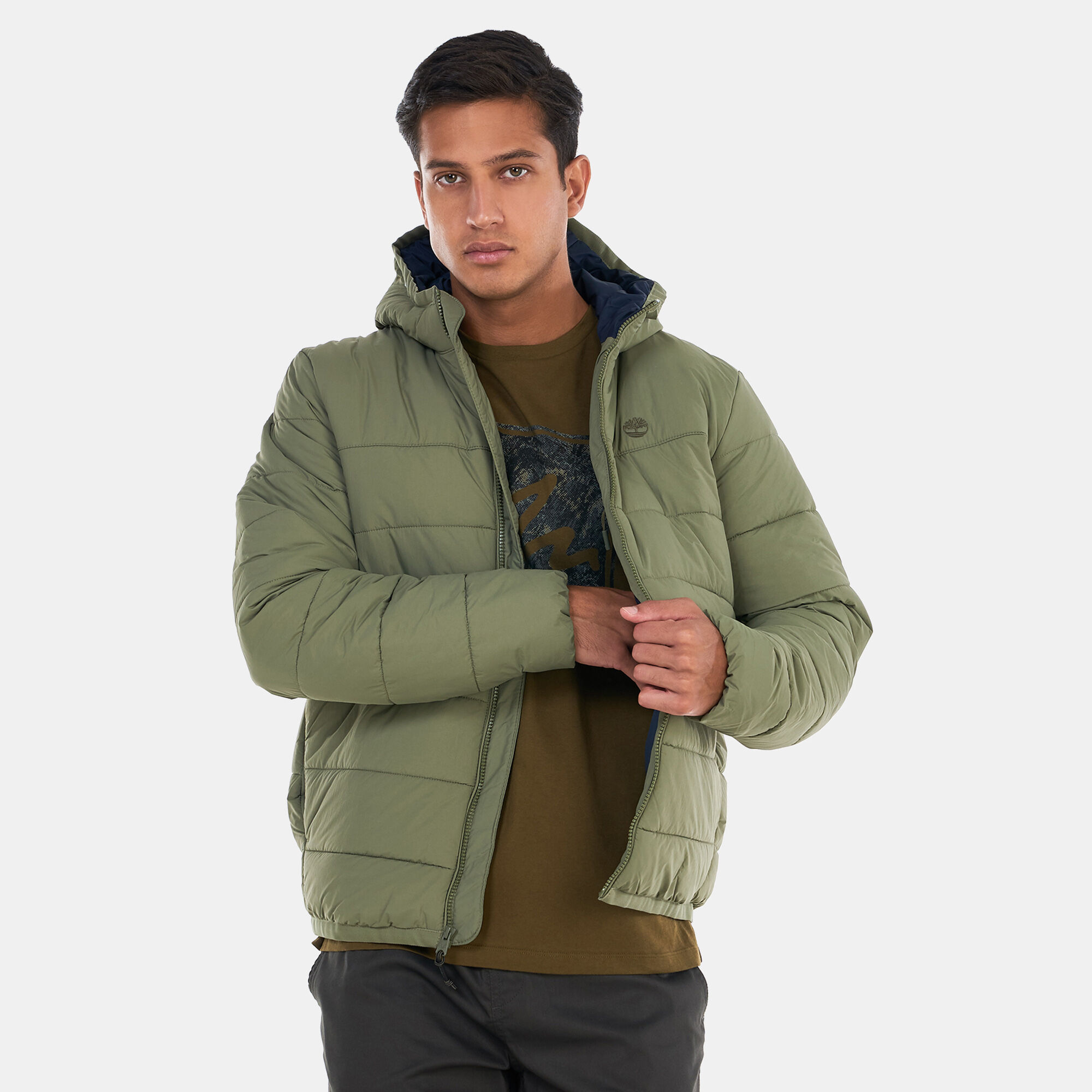 Timberland puffer top jacket green