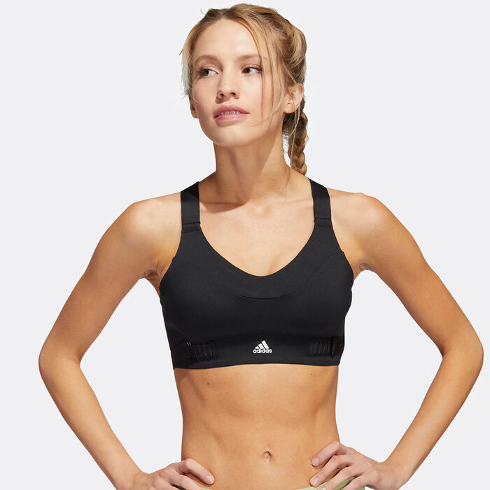 adidas Women's FastImpact Luxe Run High-Support Sports Bra Black image number 0
