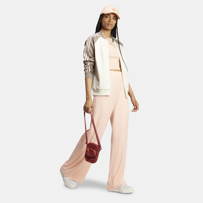 adidas Originals Women's Essentials Wide Leg Pants Pink image number 2