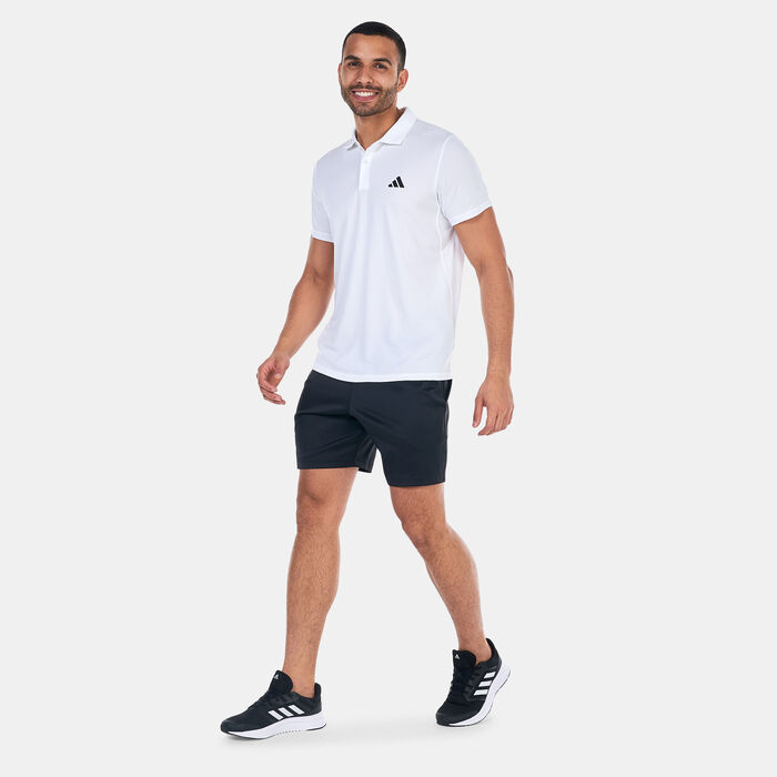 adidas Men's Train Essentials Training Polo Shirt White adidas Men's Train Essentials Training Polo Shirt White image number 2