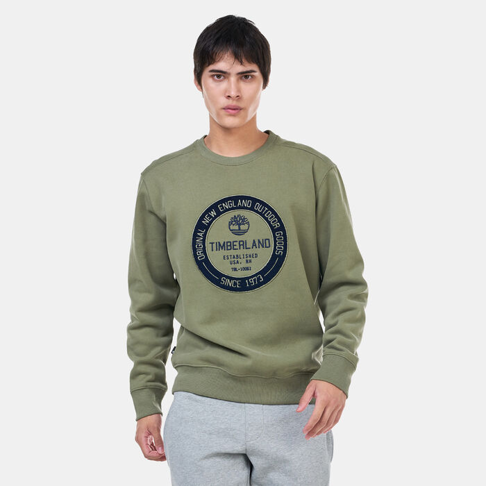 Timberland Men's Elevated Brand Carrier Crew Sweatshirt Green Timberland Men's Elevated Brand Carrier Crew Sweatshirt Green image number 0