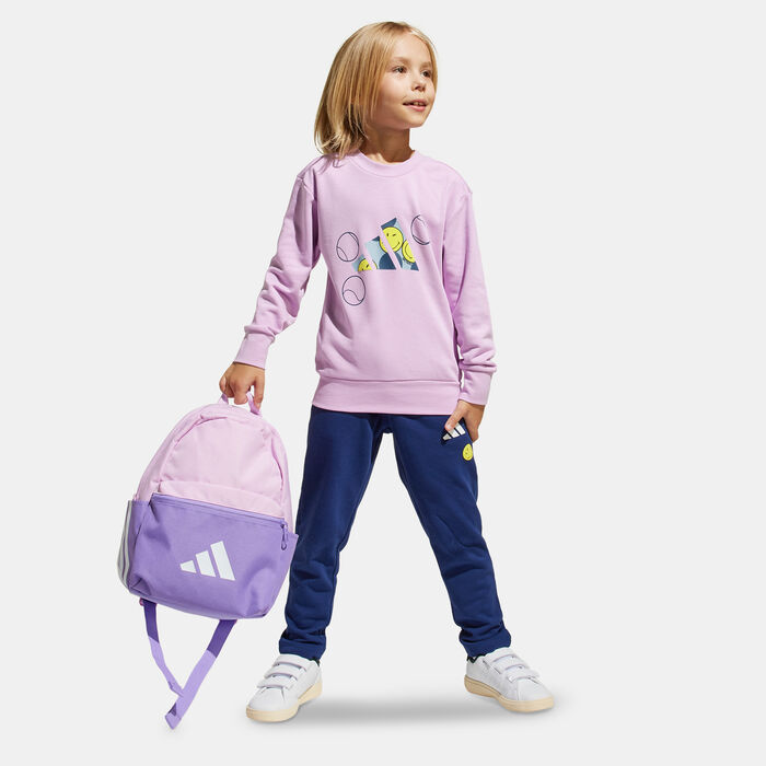 adidas Kids' x Smileyworld Sweatshirt and Sweatpants Set Purple image number 2