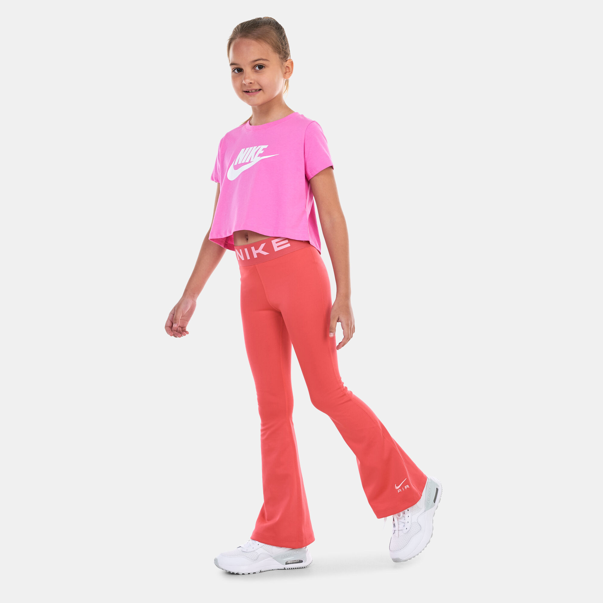 Shop Nike Kids' Sportswear Cropped T-Shirt (Older Kids) Pink