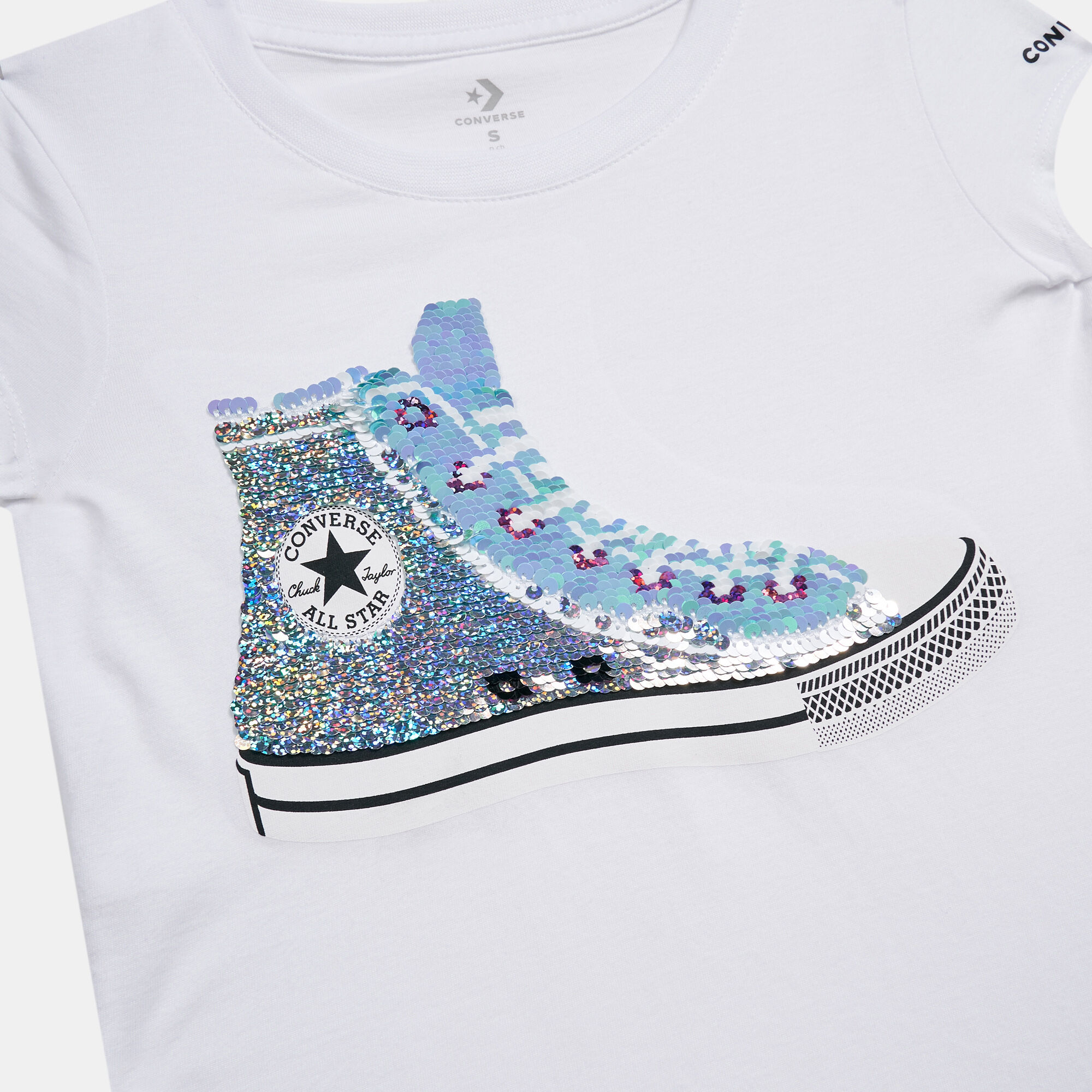 Kids sequin converse discount