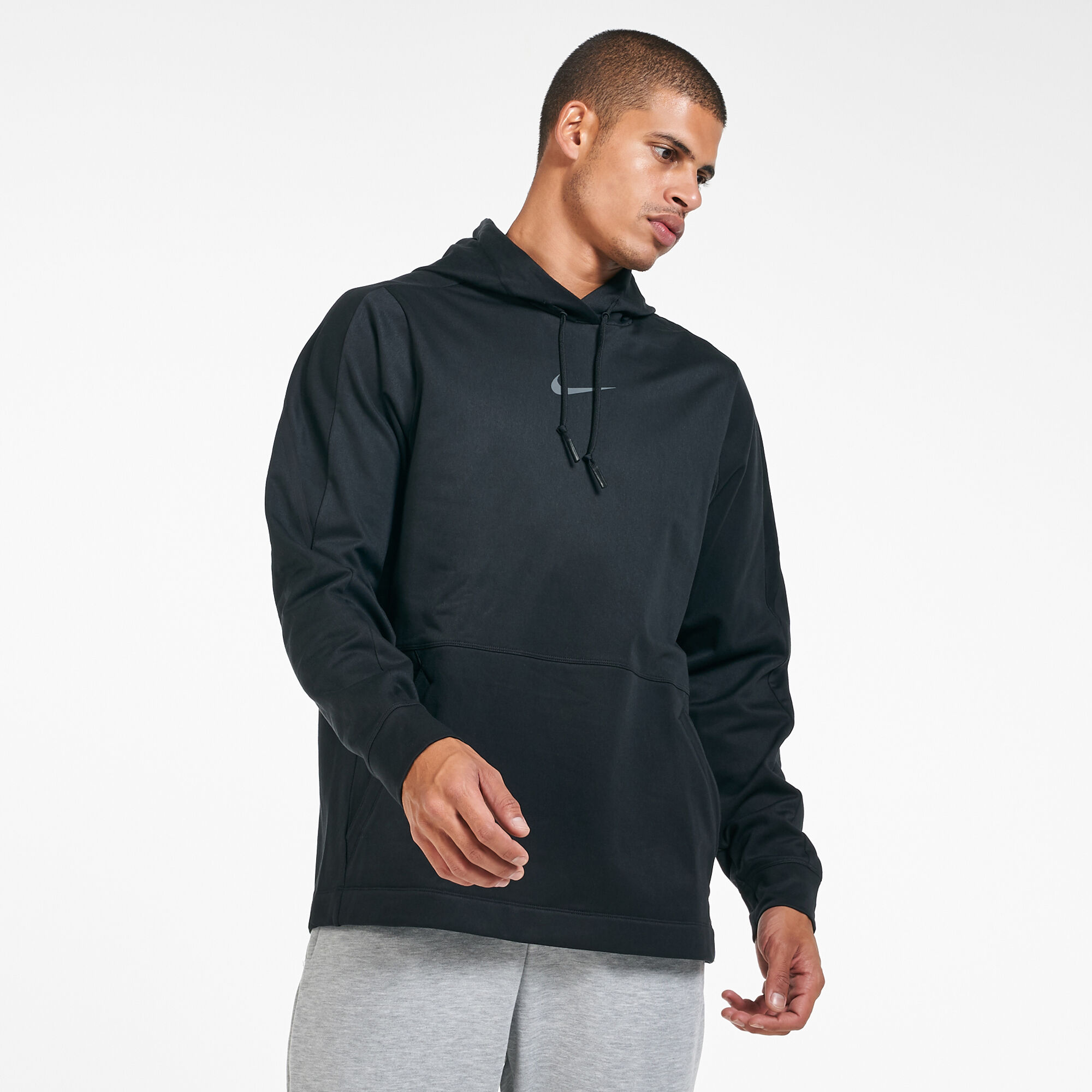 Nike men's pro pullover hoodie discount