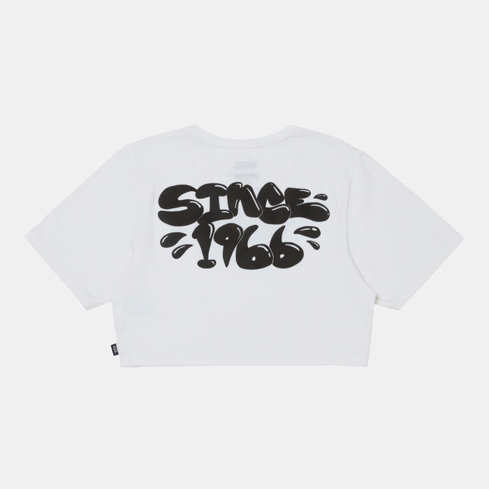 Vans Women's Busted Type Crop Top White image number 1