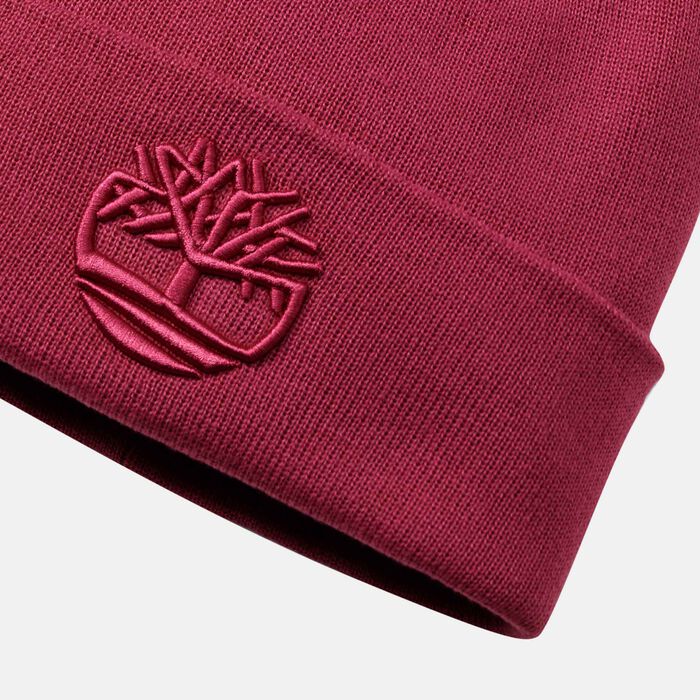Timberland Men's Tonal 3D Embroidery Beanie Pink image number 1