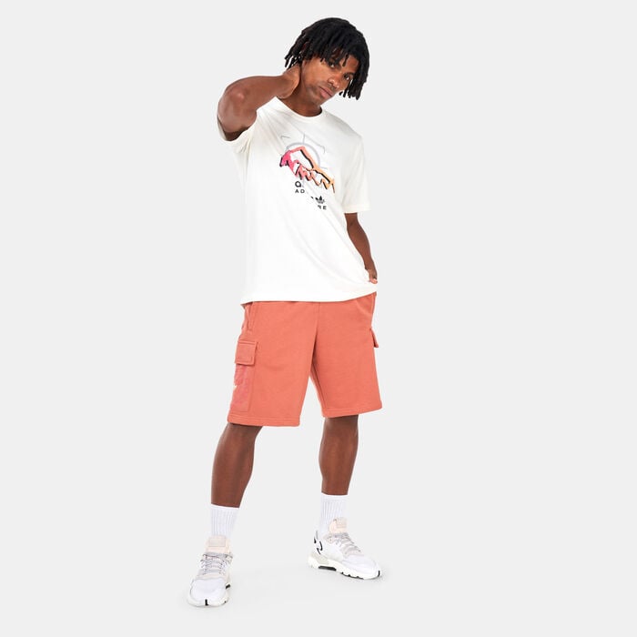 adidas Originals Men's Graphic Ozworld Cargo Pants Orange adidas Originals Men's Graphic Ozworld Cargo Pants Orange image number 2