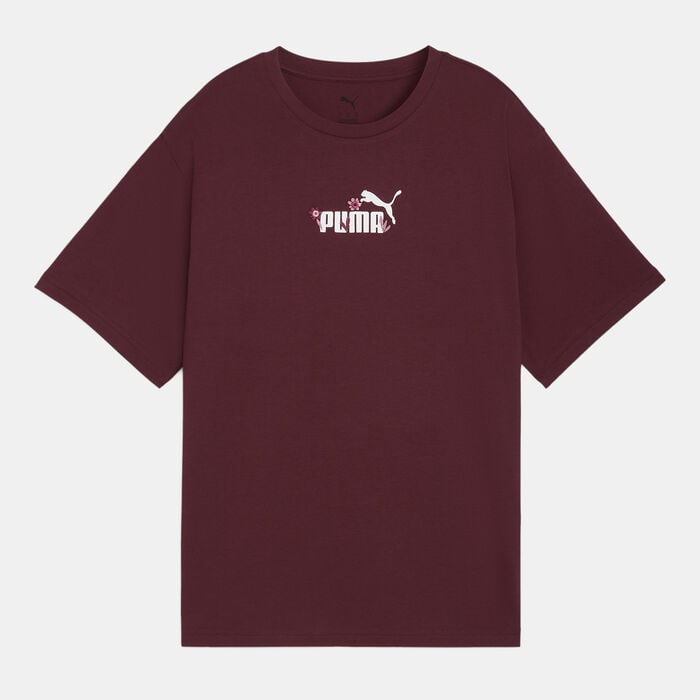 PUMA Women's Essentials Nature 2.0 T-Shirt Red PUMA Women's Essentials Nature 2.0 T-Shirt Red image number 0