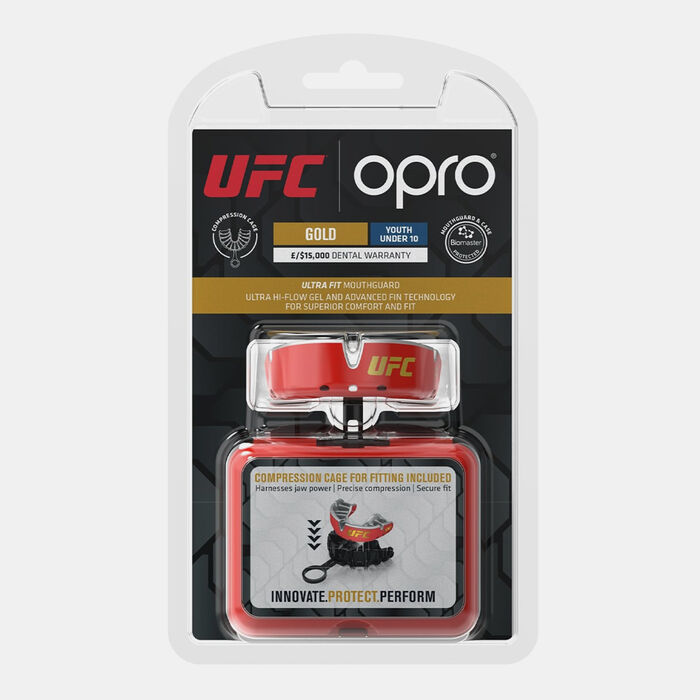 OPRO Kids' Self-Fit UFC Gold-Level MMA Mouth Guard Red OPRO Kids' Self-Fit UFC Gold-Level MMA Mouth Guard Red image number 1