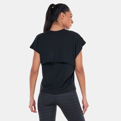 adidas Women's Train Icon Logo Training T-Shirt Black