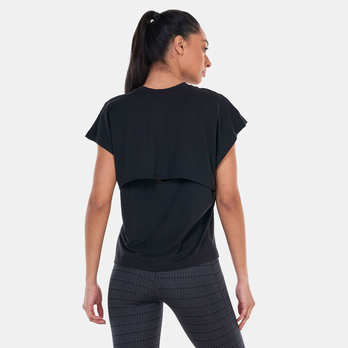 adidas Women's Train Icon Logo Training T-Shirt Black image number 1