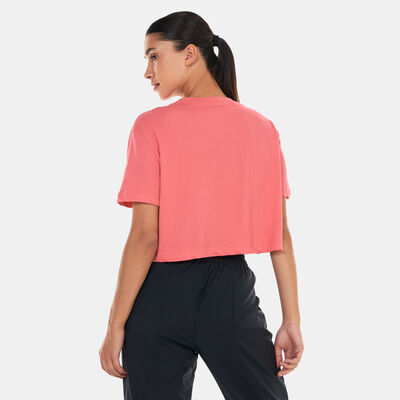 Nike Women's Dri-FIT Cropped Yoga T-Shirt Pink