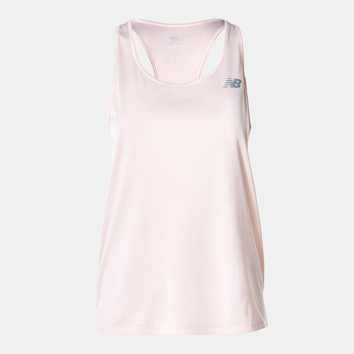 New Balance Women's Performance Running Tank Top Pink image number 0