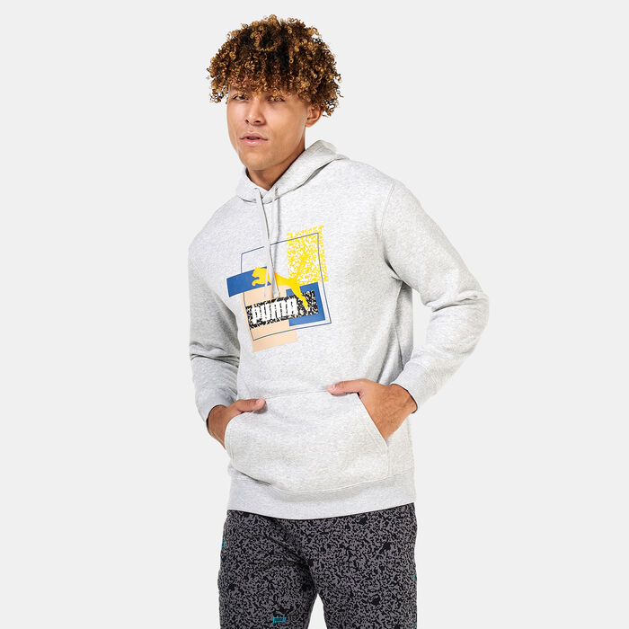 PUMA Men's Brand Love Hoodie Grey PUMA Men's Brand Love Hoodie Grey image number 0